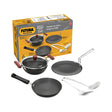 Hawkins Futura Hard Anodised Induction Cookware (HAGP1) Gift Set 6 Piece - Black_Front View