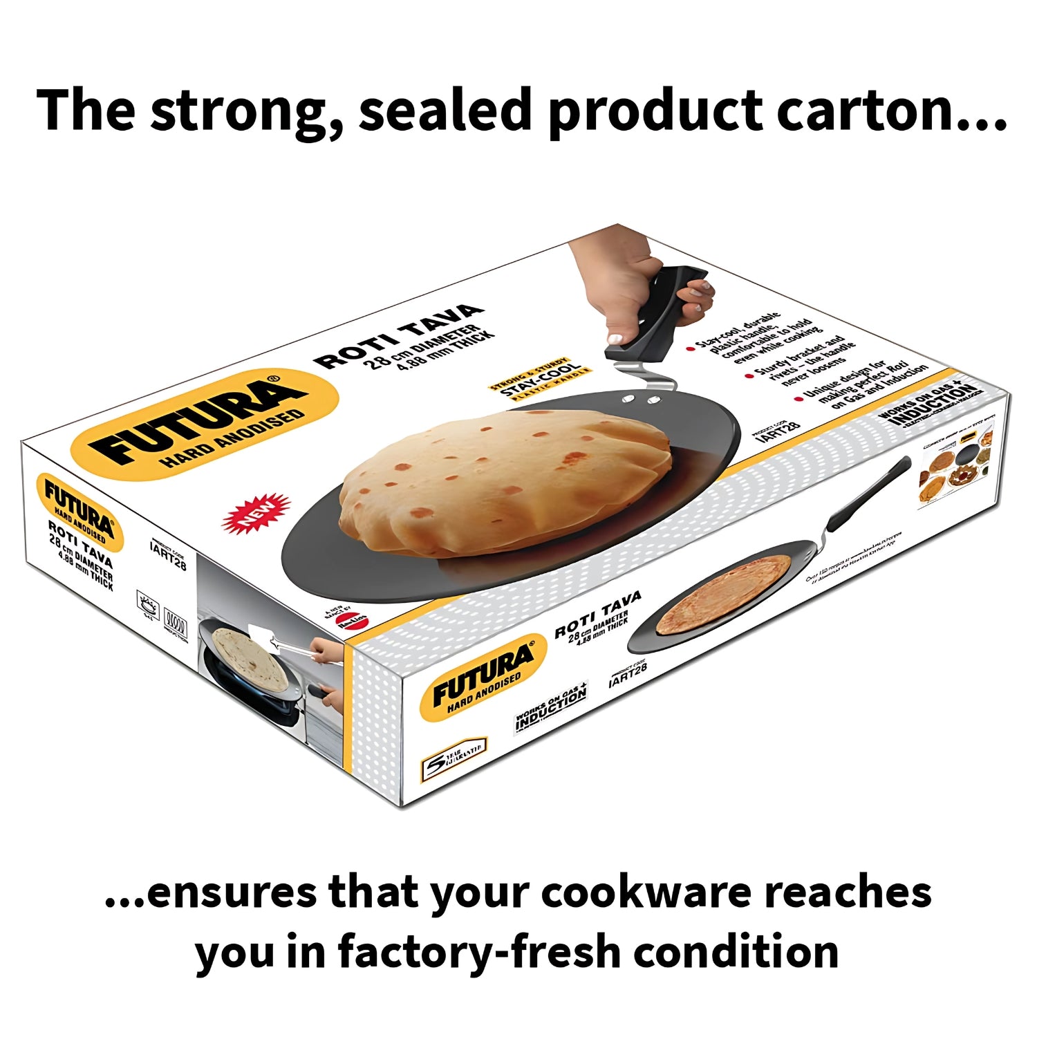 Hawkins Futura Hard Anodised Induction Roti Tawa (IART28) 28 cm - Black_6