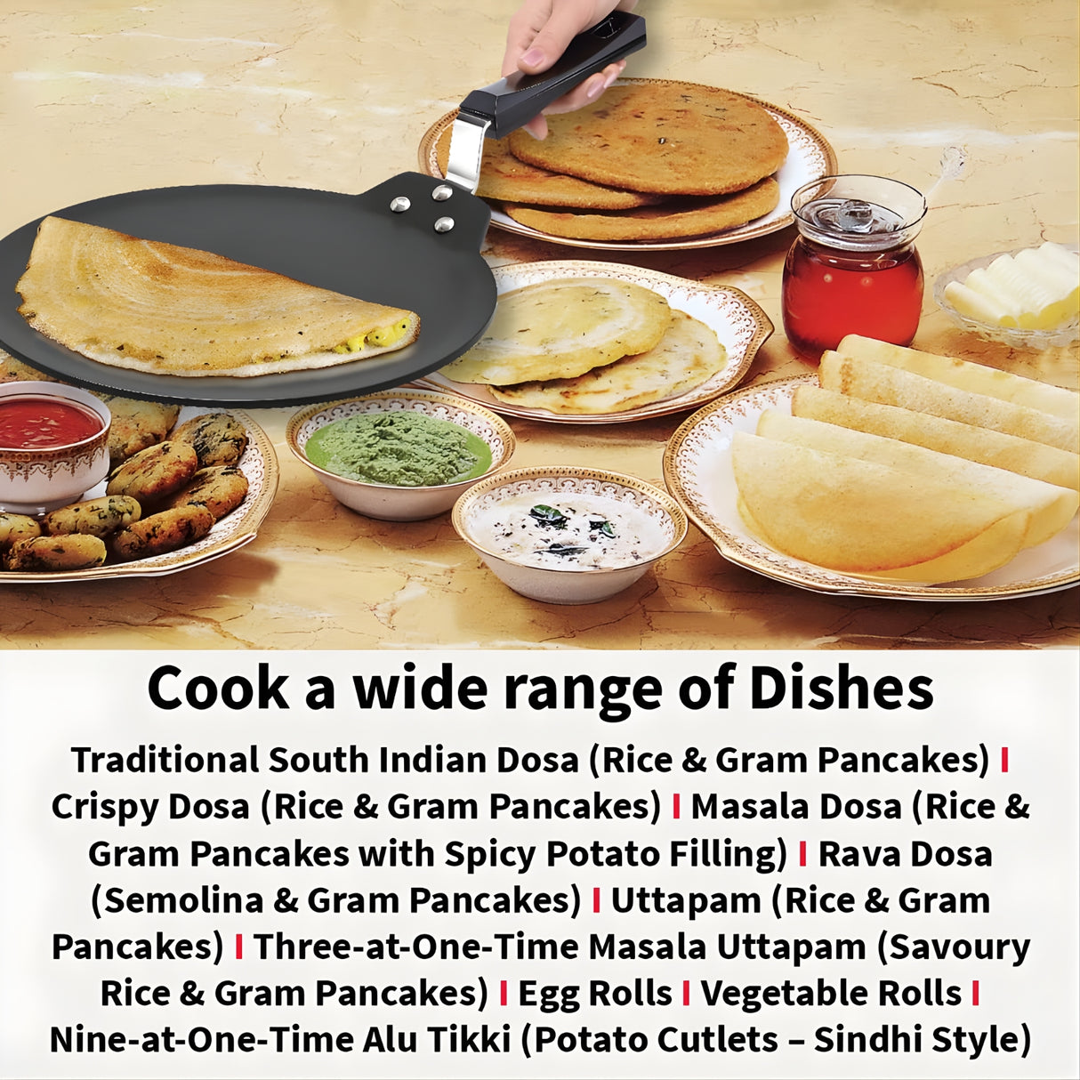 Hawkins Futura Hard Anodised Non Stick Dosa Tawa (INDT28) 28 cm – Black_5