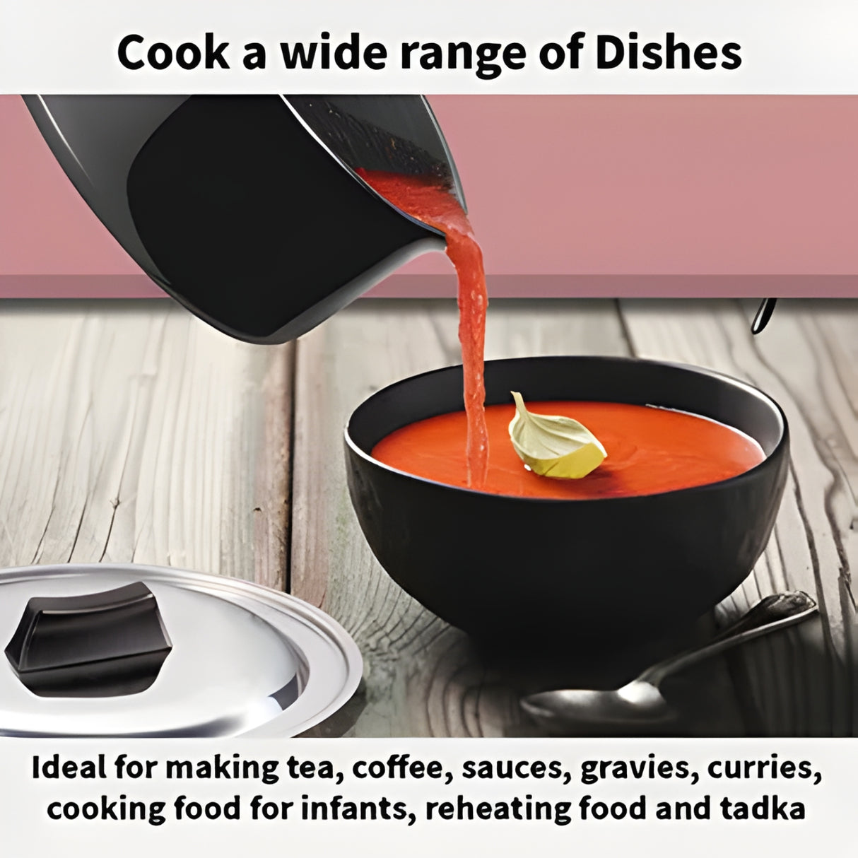 Hawkins Futura Hard Anodised Sauce Pan with SS Lid (AS10S) 1 L - Black_5