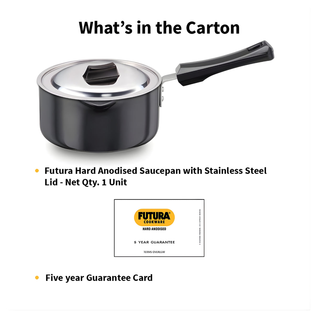 Hawkins Futura Hard Anodised Sauce Pan with Stainless Steel Lid (IAS15S) 1.5 L - Black_7
