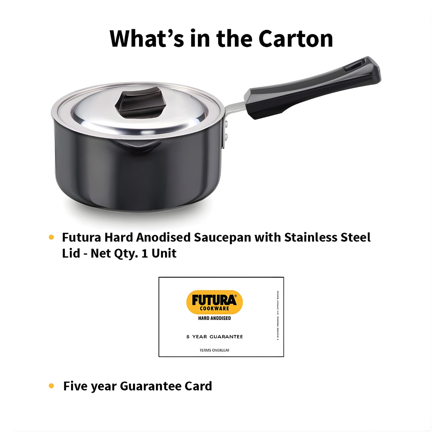 Hawkins Futura Hard Anodised Sauce Pan with Stainless Steel Lid (IAS15S) 1.5 L - Black_7