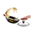 Hawkins Futura Hard Anodised Wok with SS Lid (INW30S) 3 L - Black_Front View