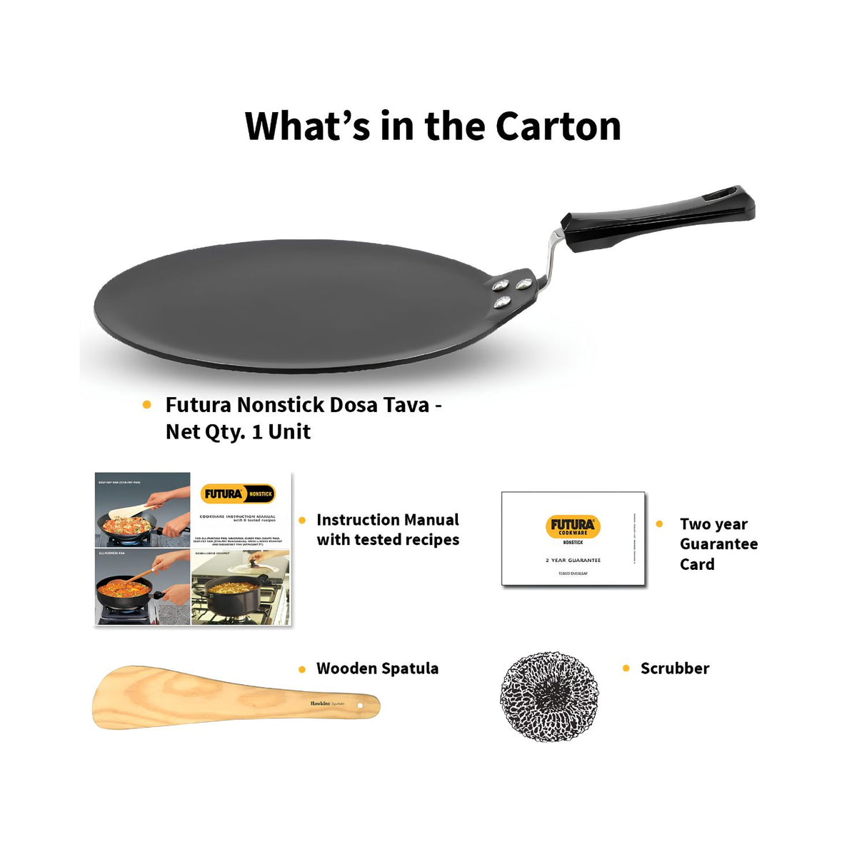 Hawkins Futura Non Stick Dosa (INDT30) Tawa 30 cm  3.7 L – Black_7