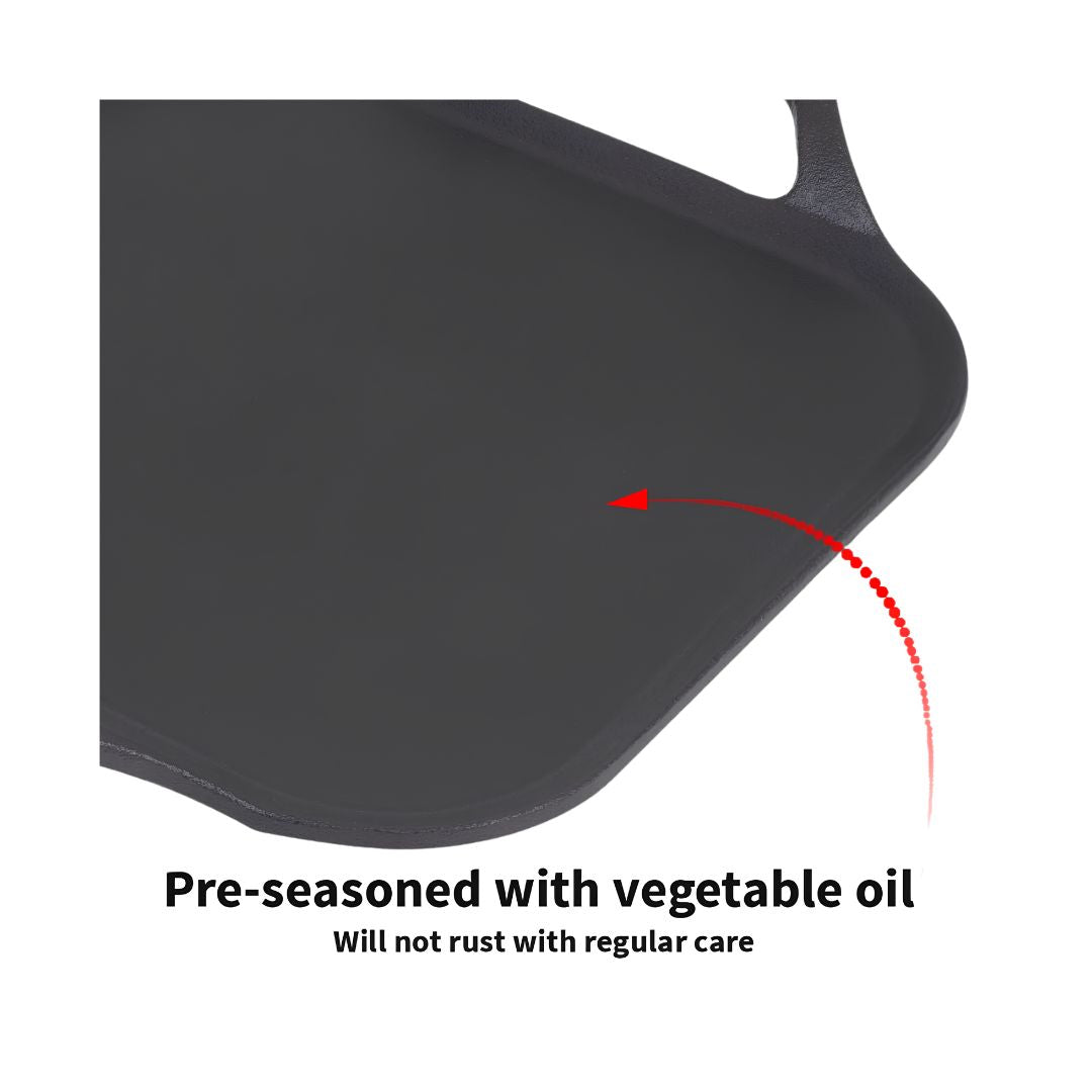 Hawkins Futura Reinforced Cast Iron Square Tawa (CIST26) 26 cm - Black_Features 4