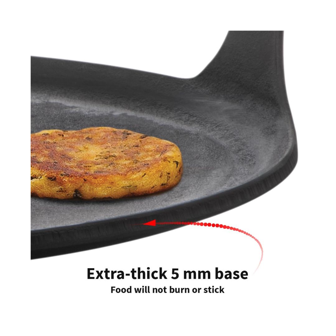 Hawkins Futura Reinforced Cast Iron Tawa (CIDT27) 27 cm - Black_Features 4