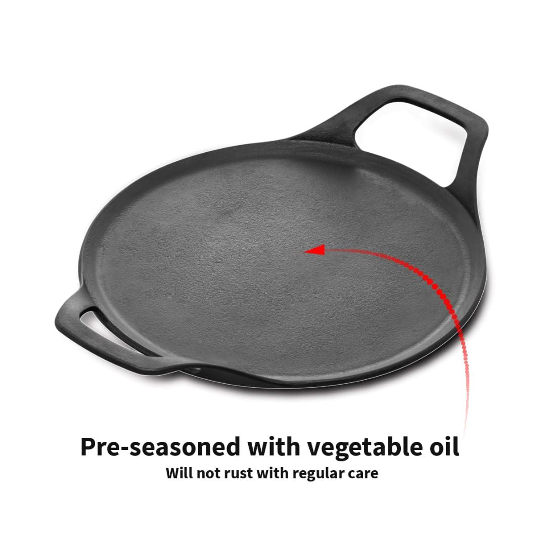 Hawkins Futura Reinforced Cast Iron Tawa (CIDT27) 27 cm - Black_Features 5