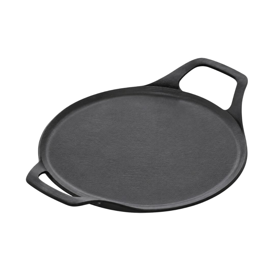 Hawkins Futura Reinforced Cast Iron Tawa (CIDT27) 27 cm - Black_Front View