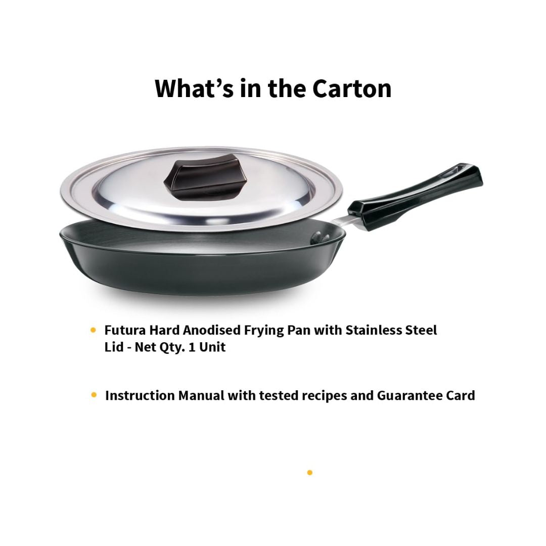 Hawkins Hard Anodised Frying Pan with Stainless Steel Lid (IAF24S) 24 cm_Features 5