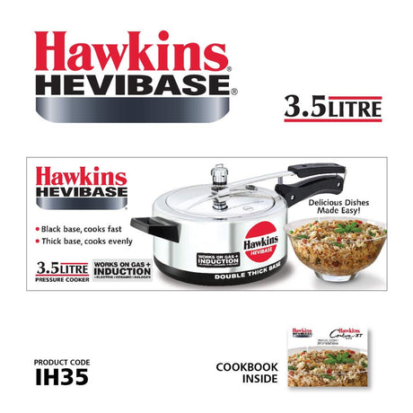 Hawkins Hevibase Aluminium Pressure Cooker (IH35) 3.5 L_2