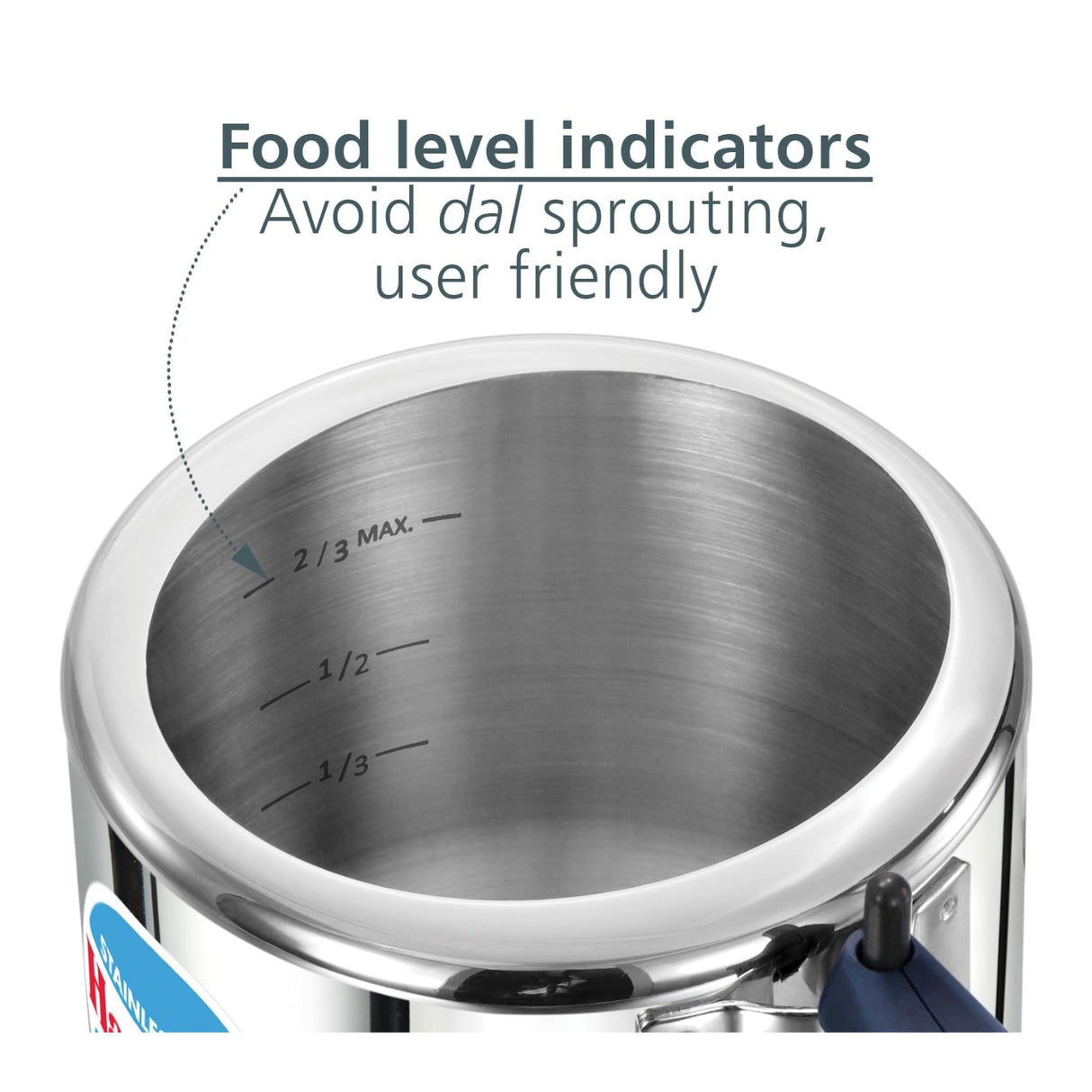 Hawkins Hevibase Stainless Steel Pressure Cooker (HSI3T) 3 L_4