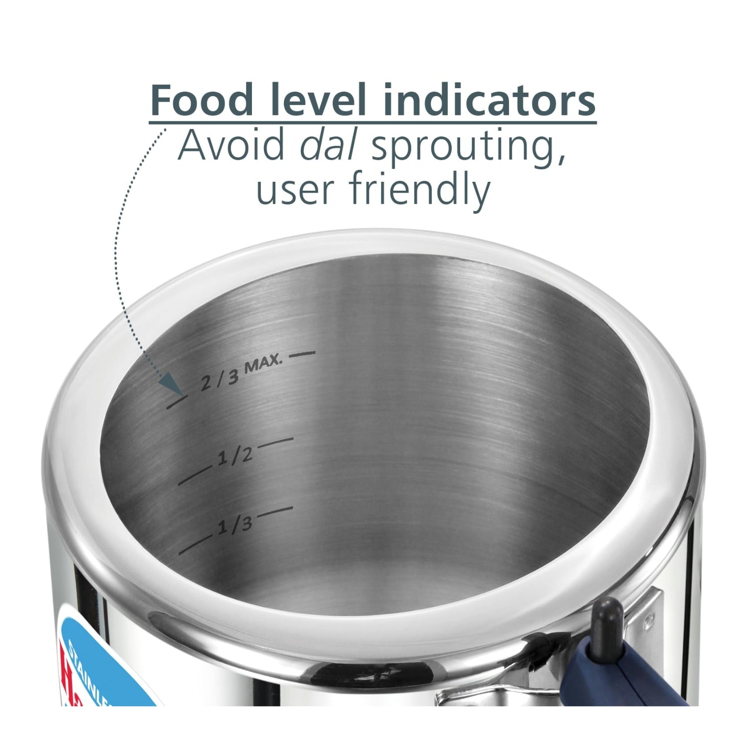 Hawkins Hevibase Stainless Steel Pressure Cooker (HSI3T) 3 L_4
