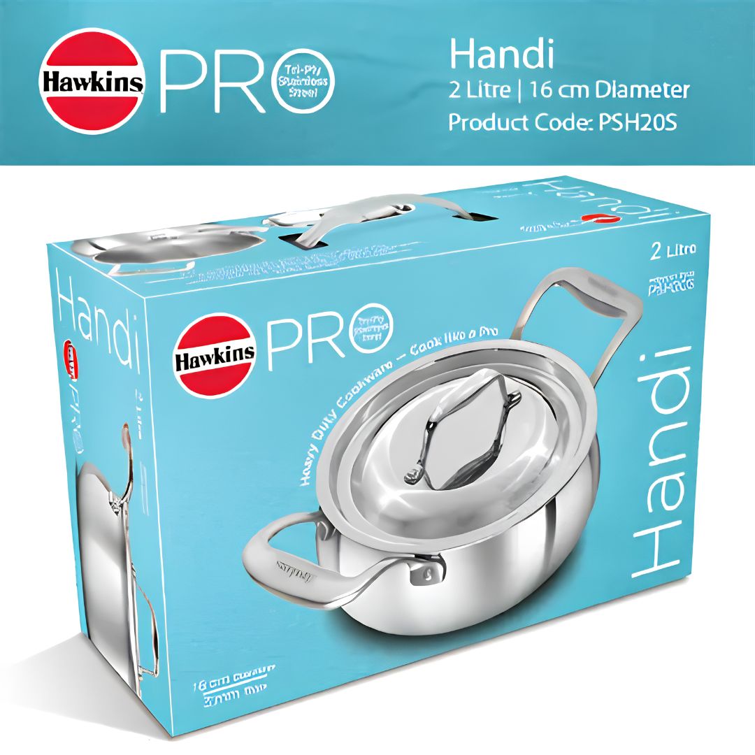 Hawkins Pro Tri-Ply Handi with SS Lid (PSH20S) 16 cm_Features 7