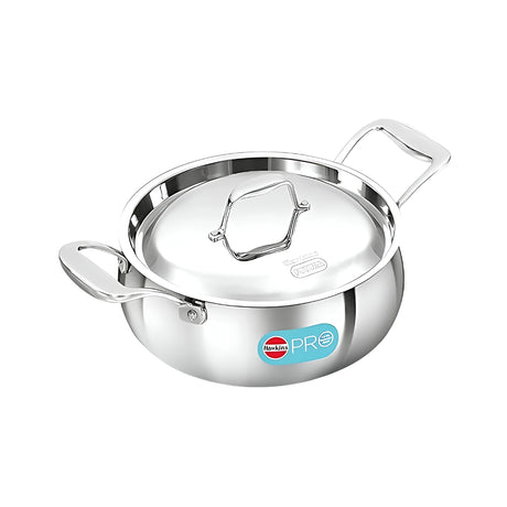 Hawkins Pro Tri-Ply Handi with SS Lid (PSH30S) 20 cm \ 3 L_Front View