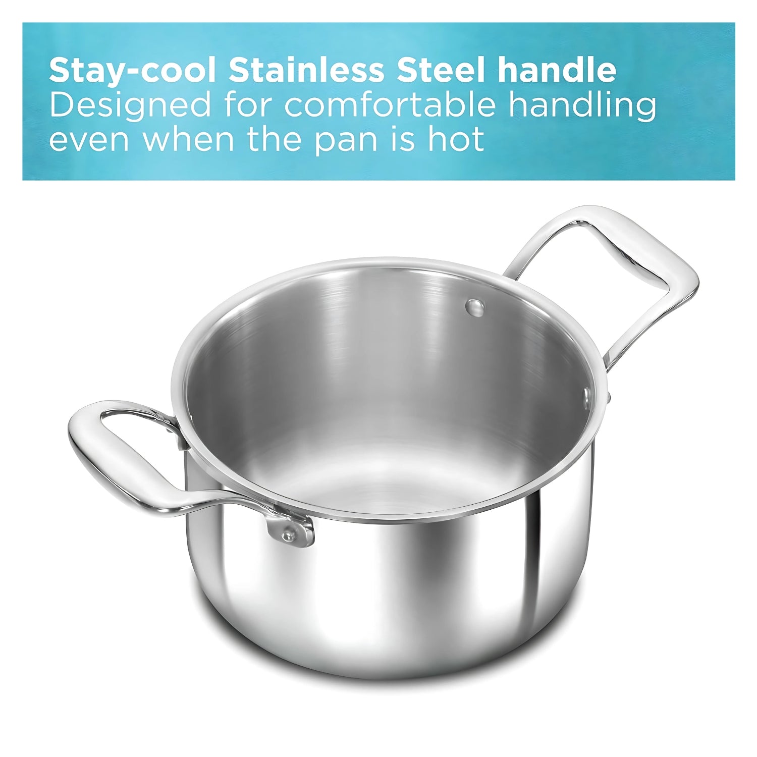 Hawkins Pro Tri-Ply Milk Pan with SS Lid (PSMP30S) 18 cm \ 3 L_4