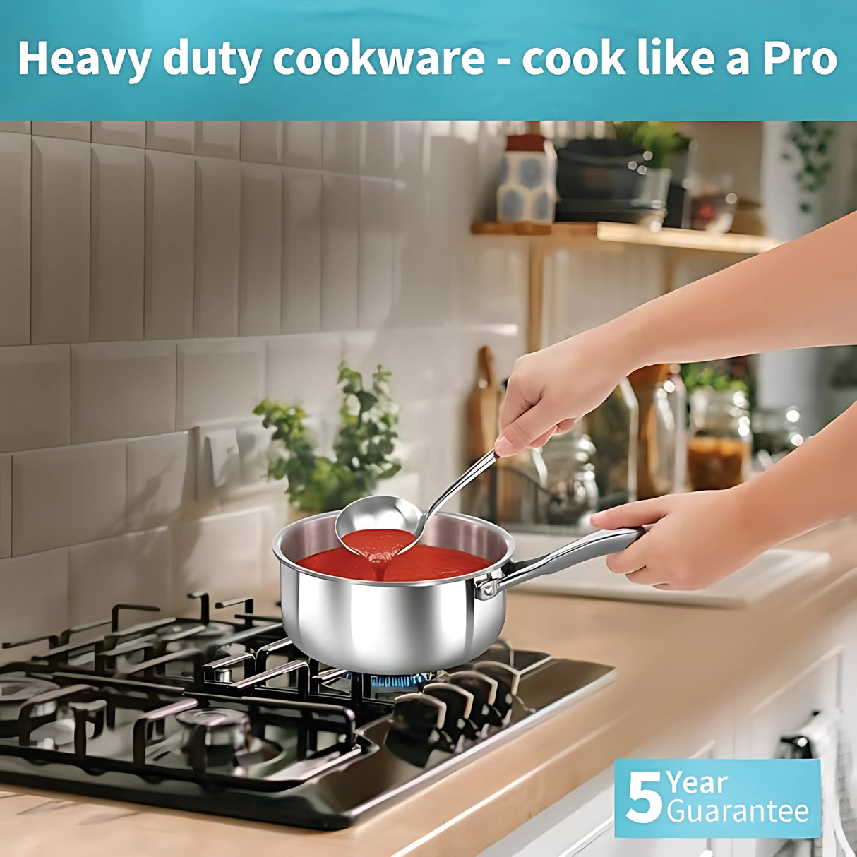 Hawkins Pro Tri-Ply Sauce Pan with SS Lid (PSSP15S) 1.5 L_2