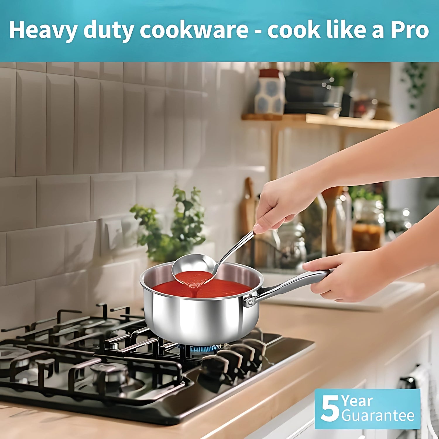 Hawkins Pro Tri-Ply Sauce Pan with SS Lid (PSSP15S) 1.5 L_2