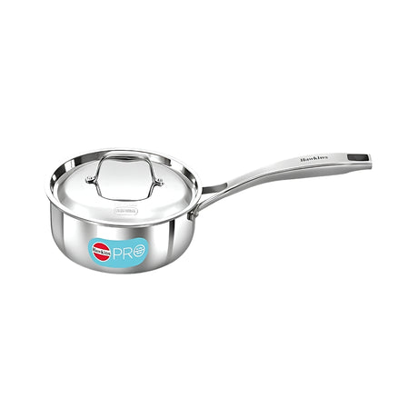 Hawkins Pro Tri-Ply Sauce Pan with SS Lid (PSSP15S) 16 cm \ 1.5 L_Front View