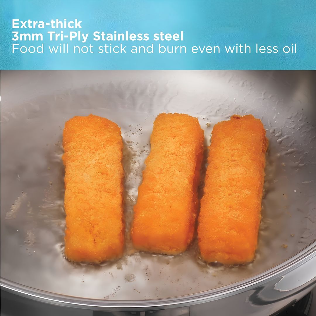 Hawkins Pro Tri-Ply Stainless Steel Deep Fry Pan with Lid (PSK15S) 20 cm_Features_3