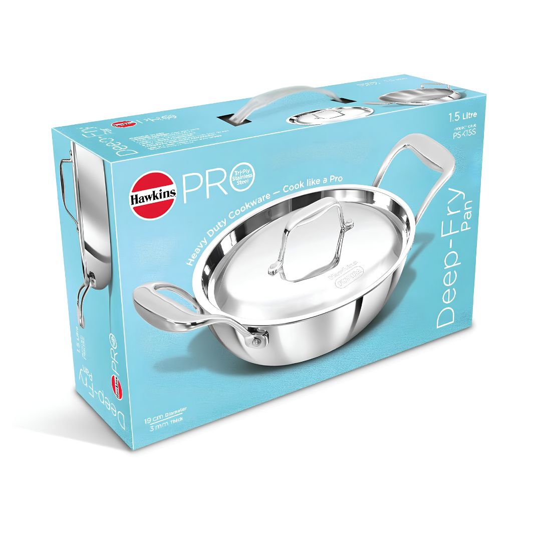 Hawkins Pro Tri-Ply Stainless Steel Deep Fry Pan with Lid (PSK15S) 20 cm_Features_9
