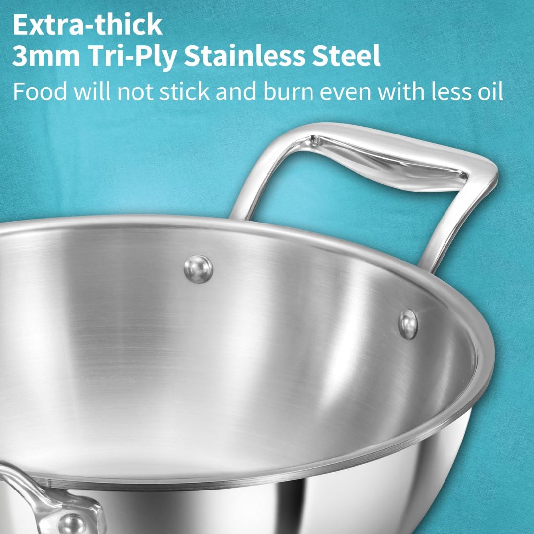 Hawkins Pro Tri-Ply Stainless Steel Deep Fry Pan with Lid (PSK15S) 22 cm_Features_3