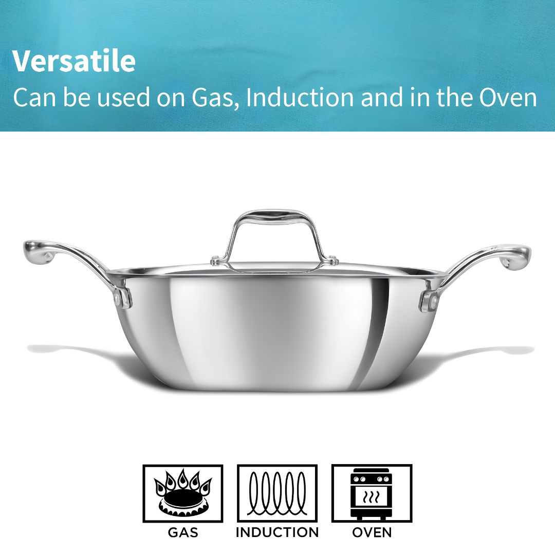 Hawkins Pro Tri-Ply Stainless Steel Deep Fry Pan with Lid (PSK15S) 22 cm_Features_5