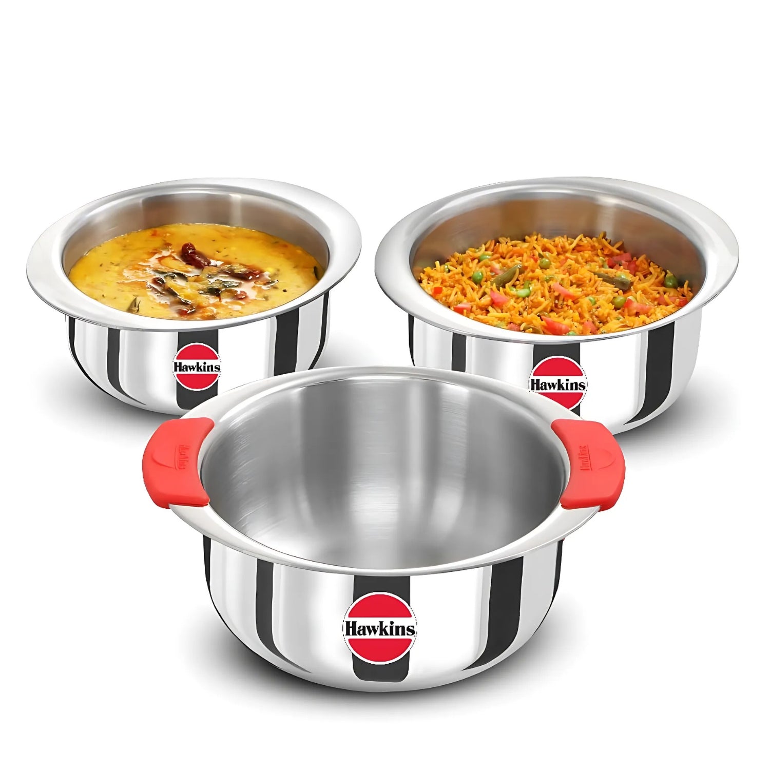 Hawkins SS Triply Metro Patila (23SGP) Combo Set 1.5 L 2 L 2.5 L - Silver_1