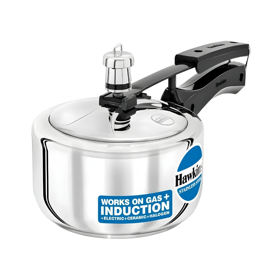 Hawkins Stainless Steel Pressure Cooker (HSS15) 1.5 L_Front View