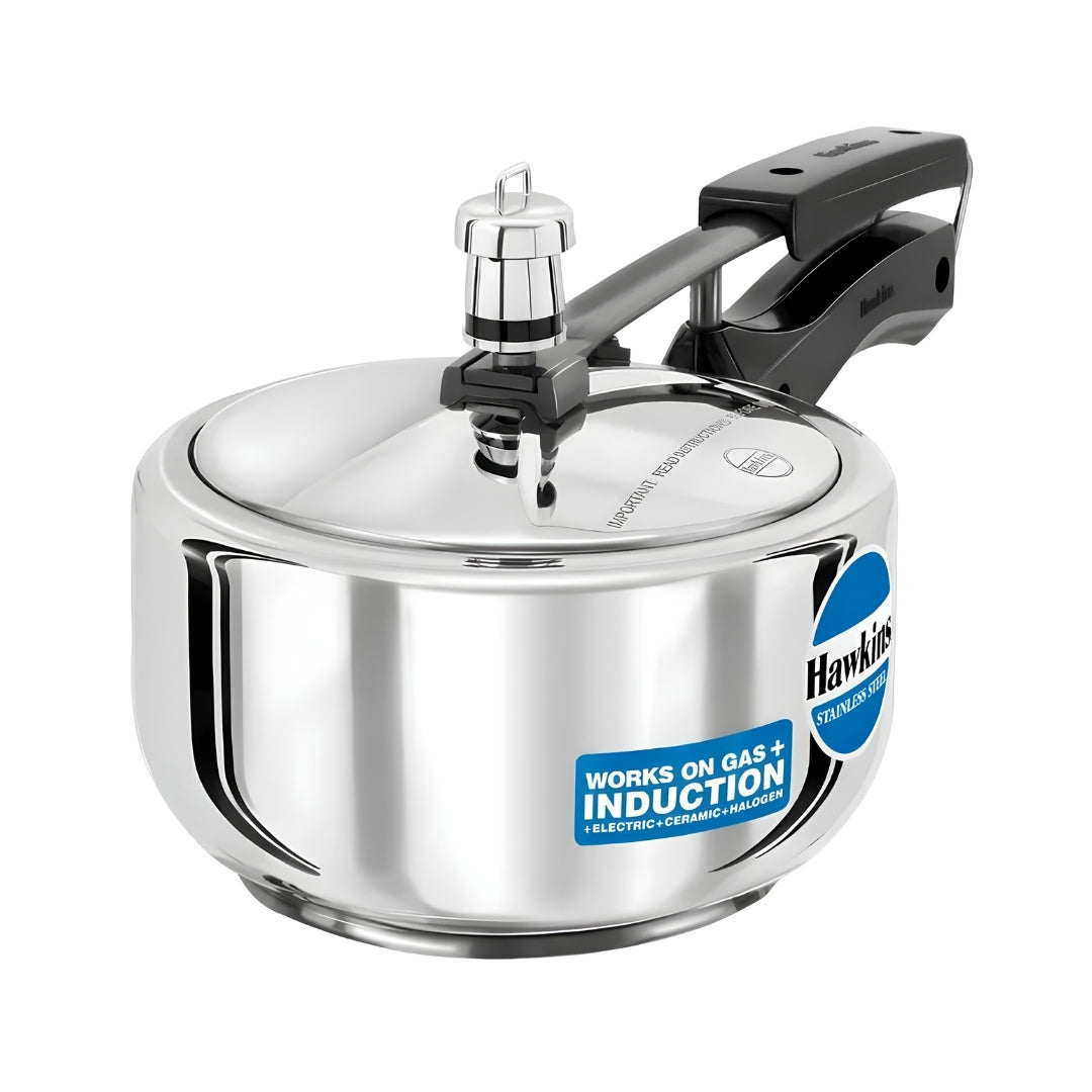 Hawkins Stainless Steel Pressure Cooker (HSS20) 2 L_Front View