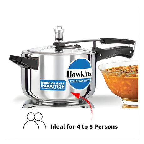 Hawkins Stainless Steel Pressure Cooker (HSS40) 4 L_2