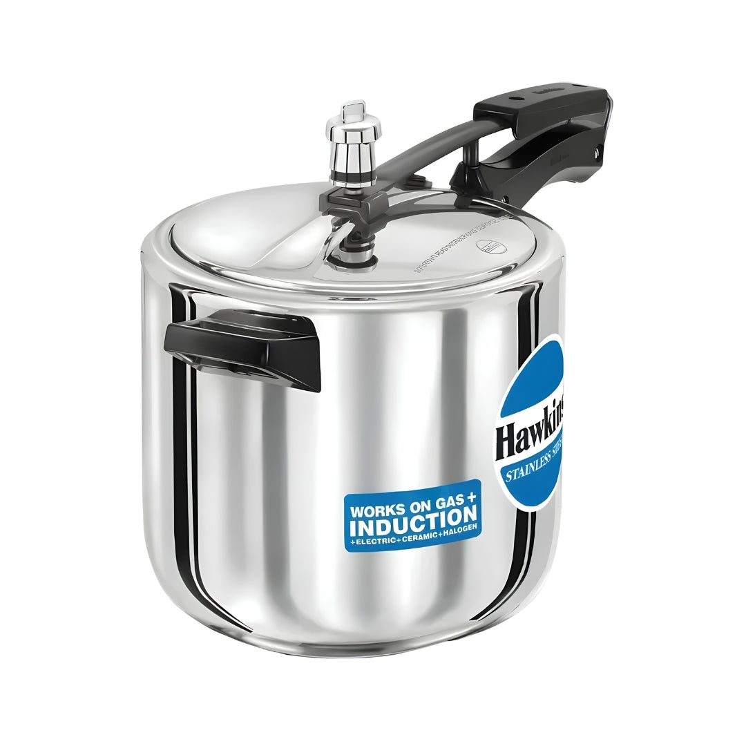 Hawkins Stainless Steel Pressure Cooker (HSS60) 6 L_Front View
