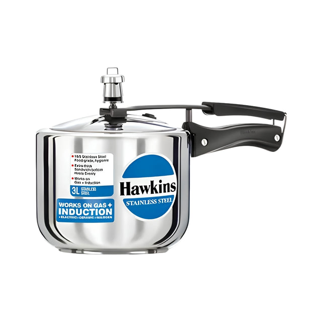 Hawkins Stainless Steel Tall Pressure Cooker (HSS3T) 3 L_Front View