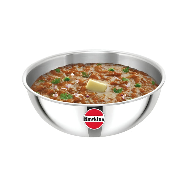 Hawkins Tri-Ply SS Metro Kadai (SSTA30) 26 cm _ 3 L_Front View
