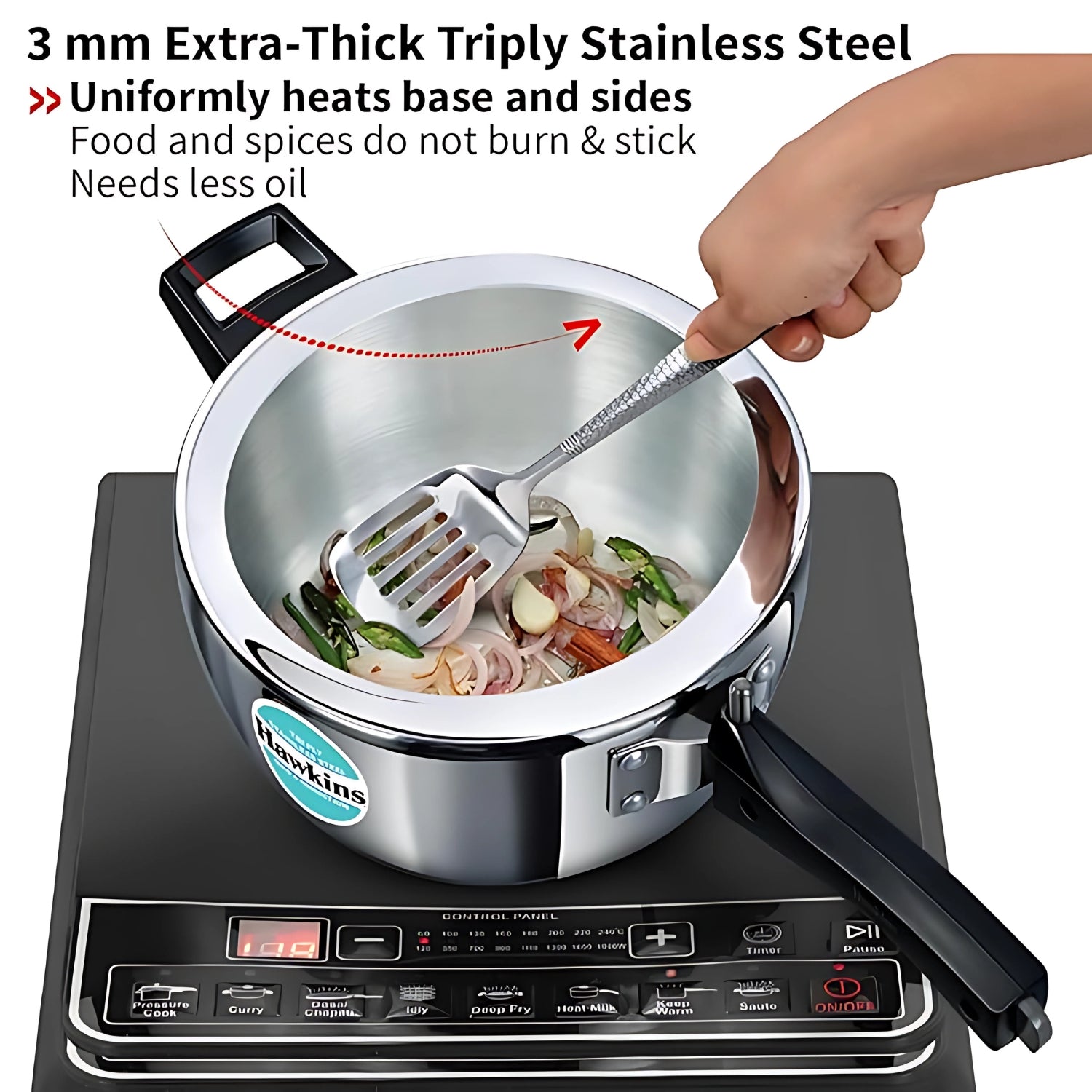 Hawkins Tri-Ply SS Pressure Cooker (HSST25) 2.5 L_2