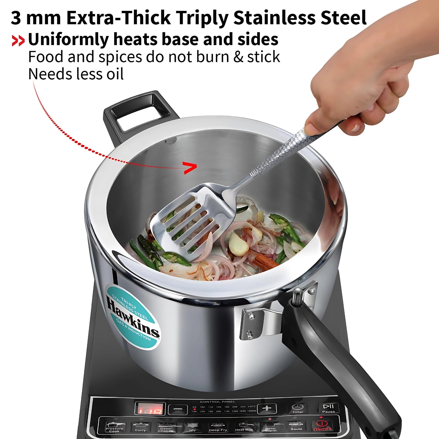 Hawkins Tri-Ply SS Pressure Cooker (HSST45) 4.5 L_2