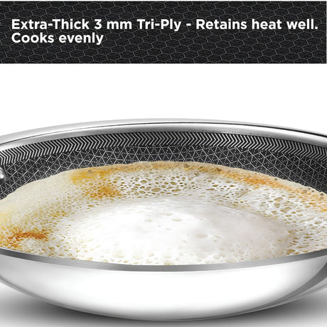 Hawkins Triply SS Appachatty Nonstick Shielded with Glass Lid (NSA125G) 24 cm _ 1.25 L - Features 2