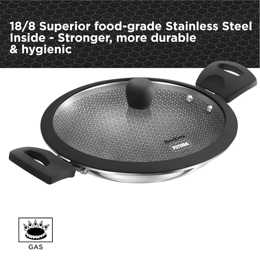 Hawkins Triply SS Appachatty Nonstick Shielded with Glass Lid (NSA125G) 24 cm _ 1.25 L - Features 4