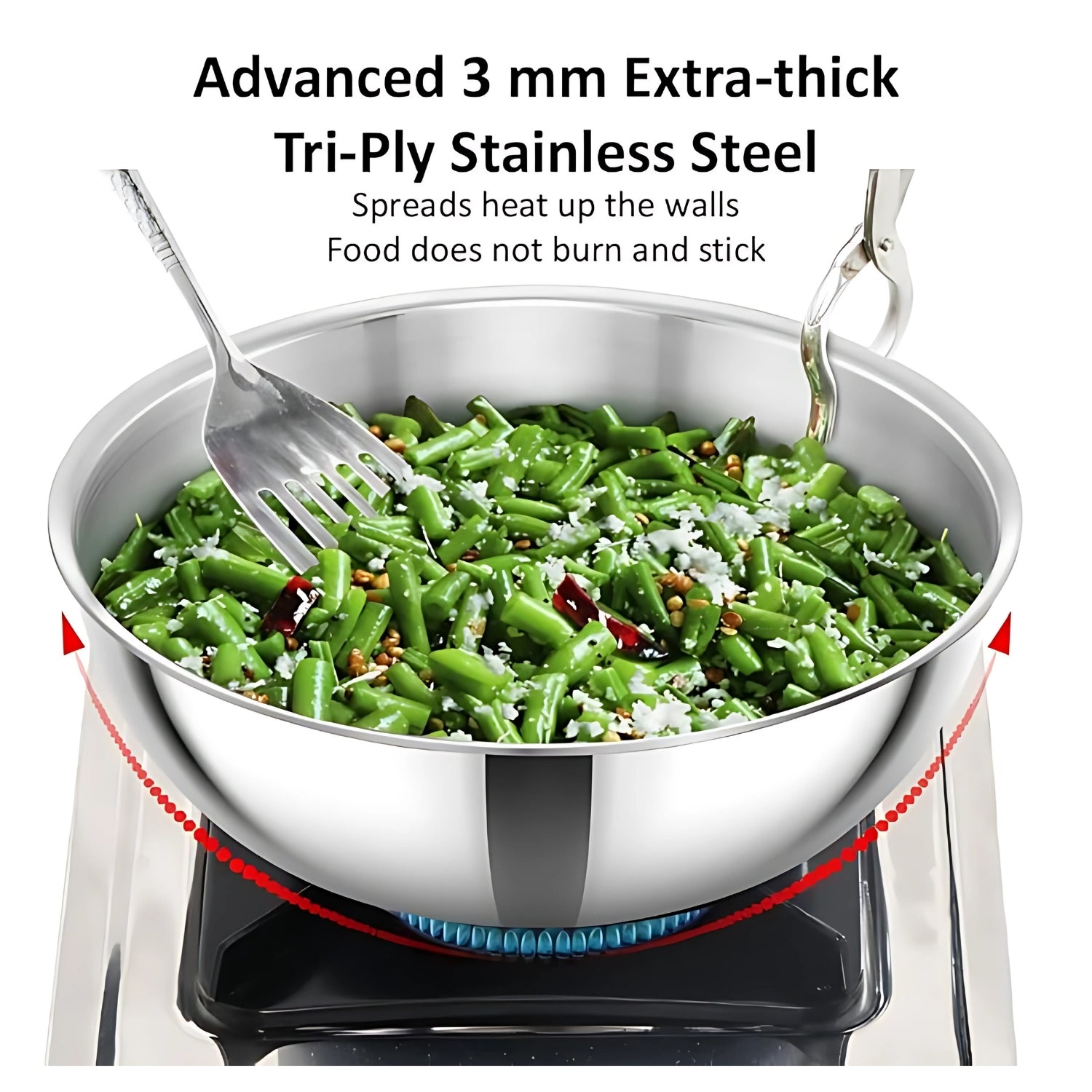 Hawkins Triply SS Metro Kadai (Tasla) (SSTA50) 5 L_2