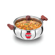 Hawkins Triply Stainless Steel Induction Compatible Handi with Glass Lid (SSH50G) 5 L_Front View