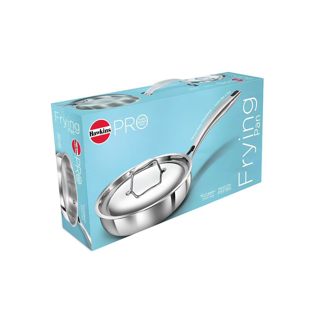 Hawkins Triply Stainless Steel Pro Frying Pan with SS Lid (PSF18S) 18 cm_Features 7