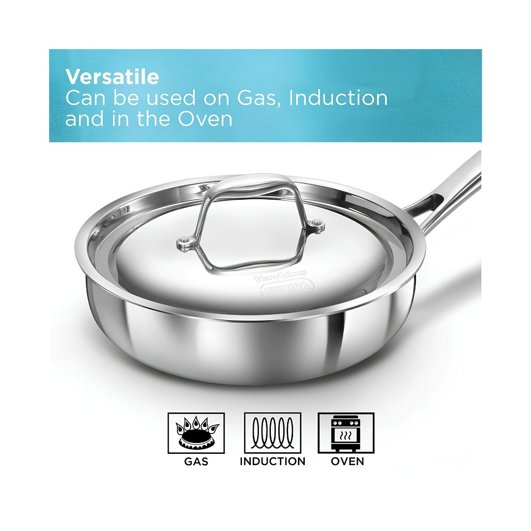 Hawkins Triply Stainless Steel Pro Frying Pan with SS Lid (PSF18S) 18 cm_Features 9