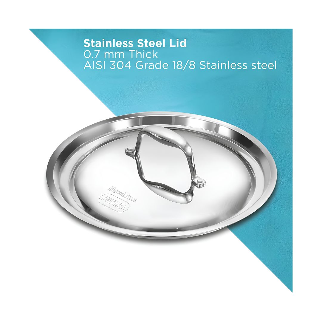 Hawkins Triply Stainless Steel Pro Frying Pan with SS Lid (PSF22S) 22 cm_Features 6