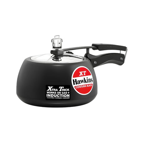 Hawkins XT Contura Hard Anodised Pressure Cooker (CXT30) 3 L - Black_Front View