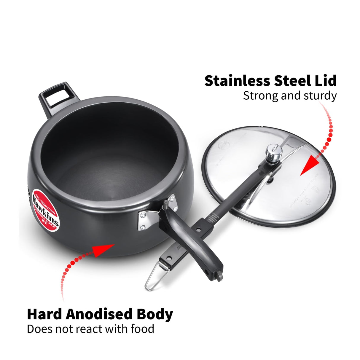Hawkins XT Contura Hard Anodised Pressure Cooker (CXT65) 6.5 L - Black_3