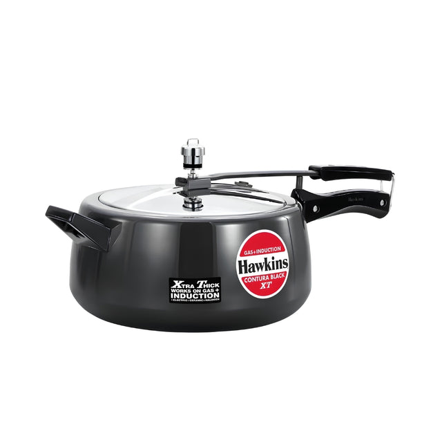 Hawkins XT Contura Hard Anodised Pressure Cooker (CXT65) 6.5 L - Black_Front View