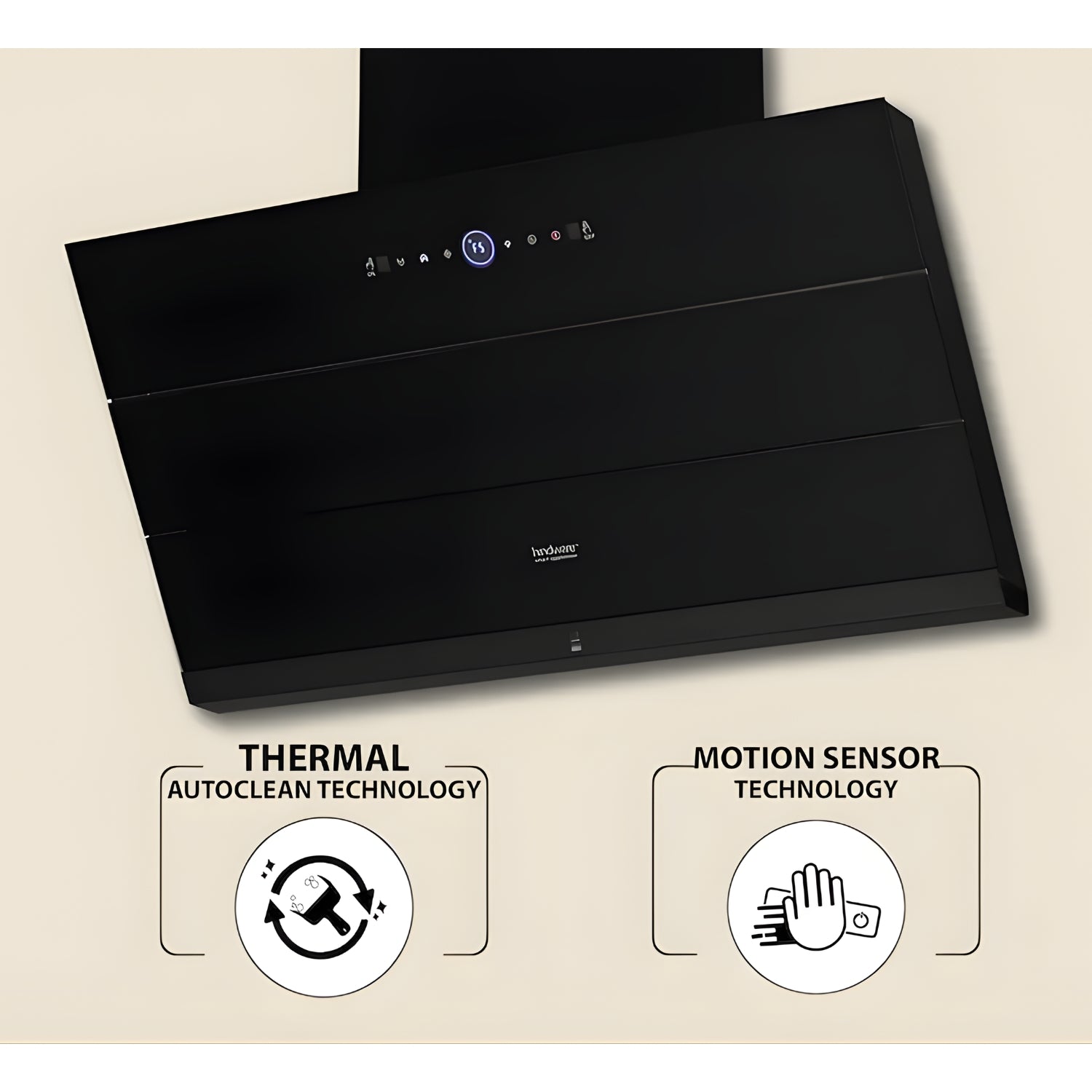 Hindware Carmela BLDC Autoclean 90 cm Wall-Mounted Kitchen Chimney – Black_4
