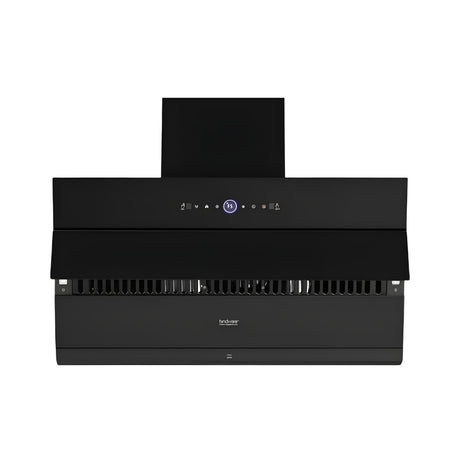 Hindware Carmela BLDC Autoclean 90 cm Wall-Mounted Kitchen Chimney – Black_Front View