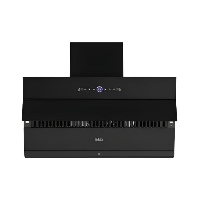 Hindware Carmela BLDC Autoclean 90 cm Wall-Mounted Kitchen Chimney – Black_Front View