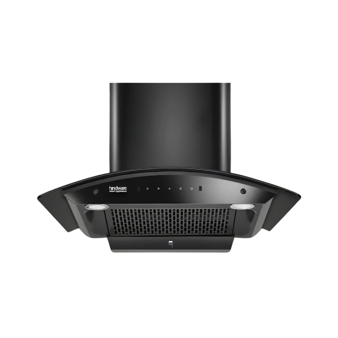 Hindware Celesia BLK 90 IN 521459 90 cm Filterless Auto-Clean Wall-Mounted Kitchen Chimney – Black