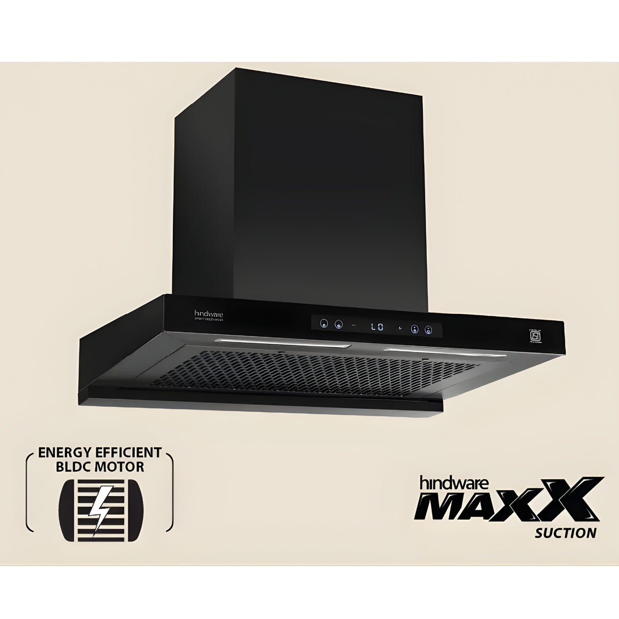 Hindware Darcia BLDC 90 90 cm Wall-Mounted Kitchen Chimney – Black_3